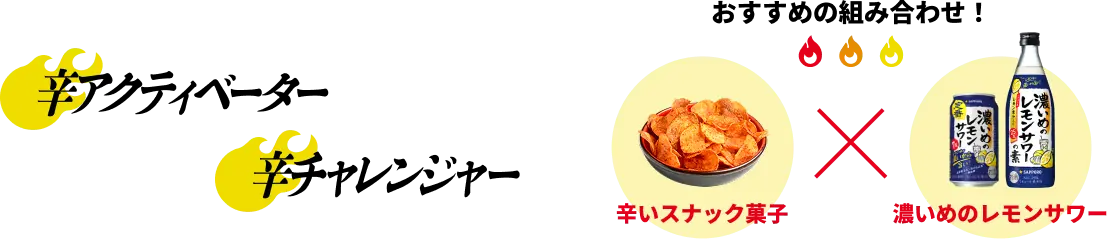 おすすめの組み合わせ！ 辛いスナック菓子×濃いめのレモンサワー