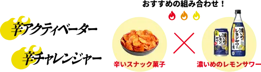 おすすめの組み合わせ！ 辛いスナック菓子×濃いめのレモンサワー