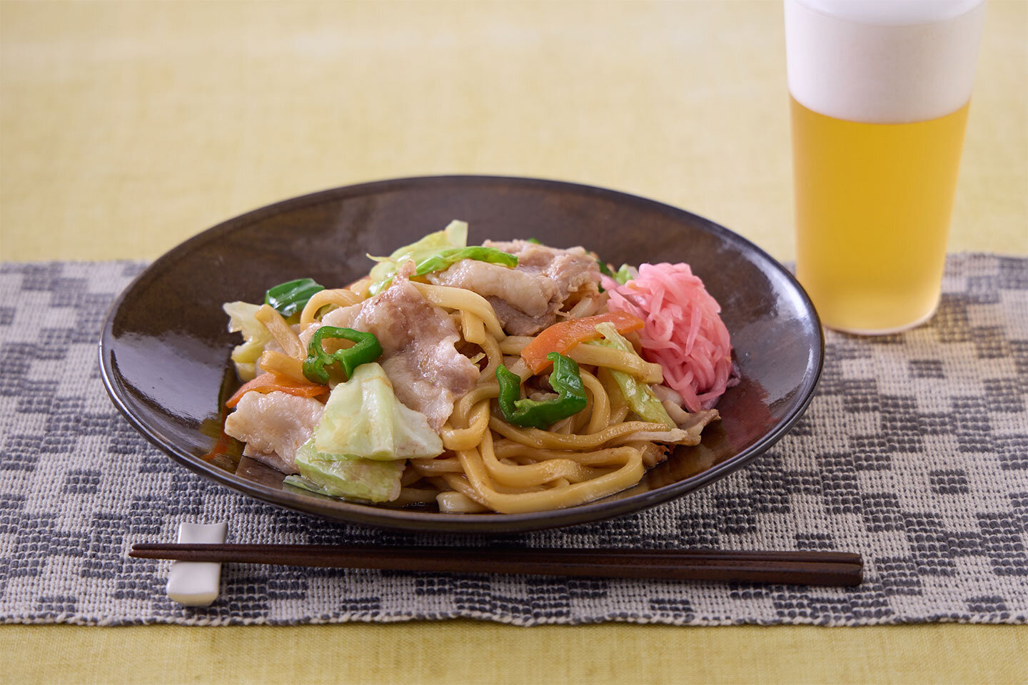 レンジ焼きうどん