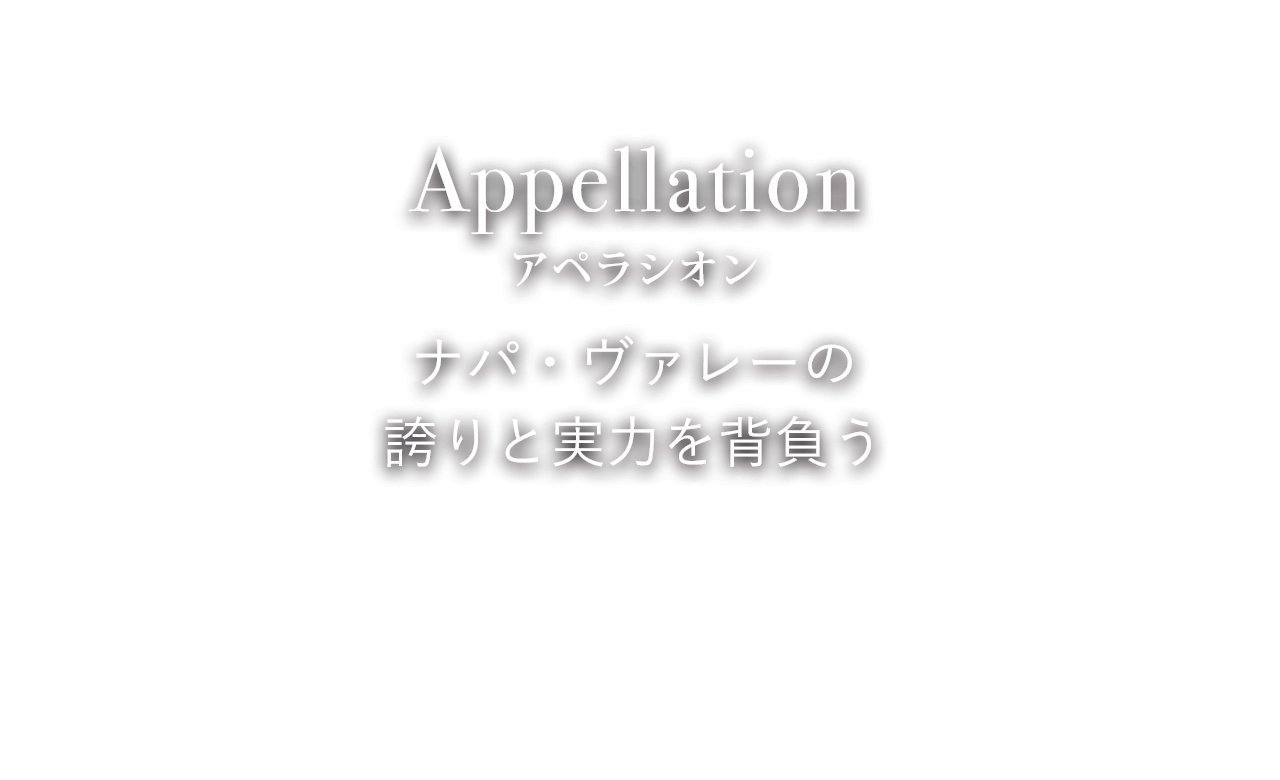 Appellation アペラシオン ナパ・ヴァレーの誇りと実力を背負う