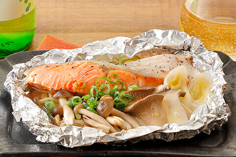 鮭のバターポン酢ホイル焼き:画像