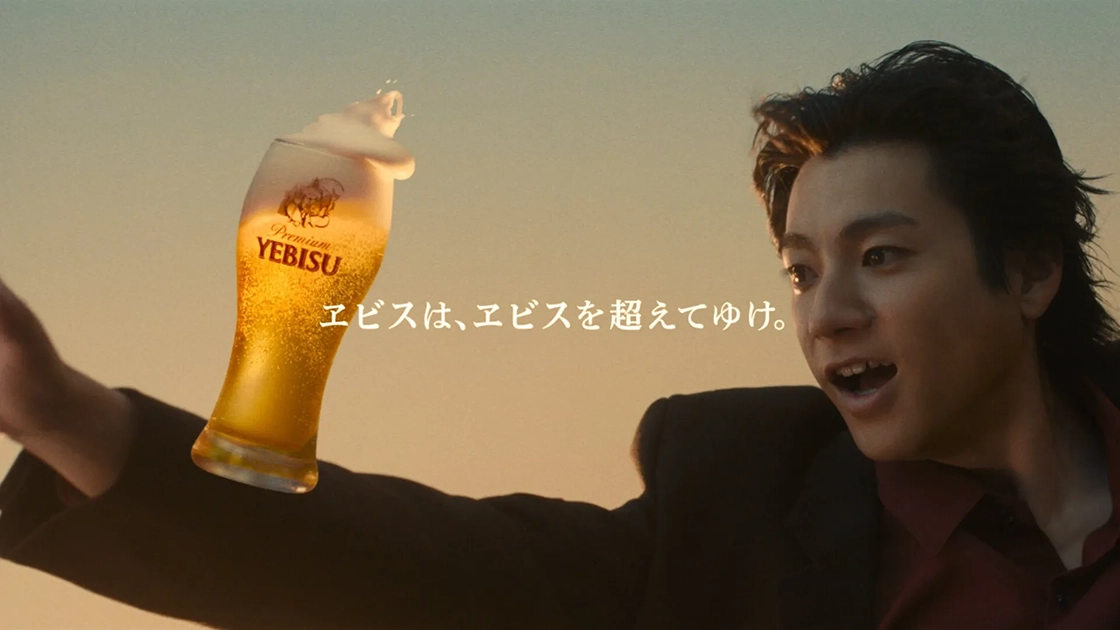 画像：ヱビス「ヱビスを超えろ」篇 CMカット1