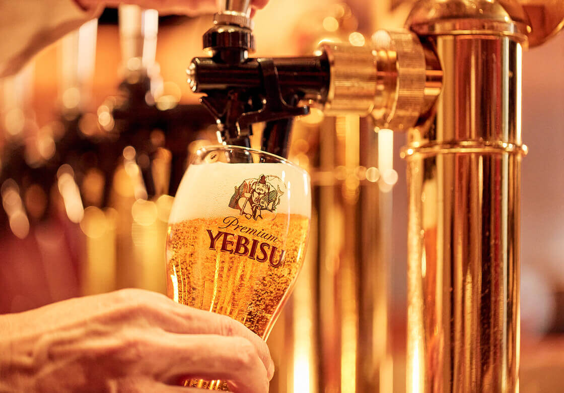 誕生135年、今のヱビスの最高到達点。至極の一杯を樽生で提供。