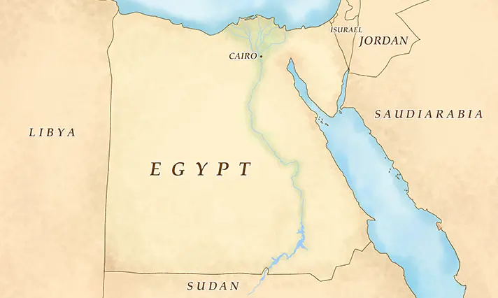 画像：エジプト地図